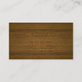 Kunststof chirurg Elegant Wood Textuur Visitekaartje (Achterkant)