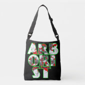 Kunststof Cool, groen en rood tekstontwerp Crossbody Tas (Voorkant)