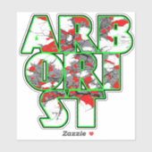 Kunststof Cool, groen en rood tekstontwerp Sticker (Vel)