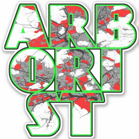 Kunststof Cool, groen en rood tekstontwerp Sticker (Voorkant)