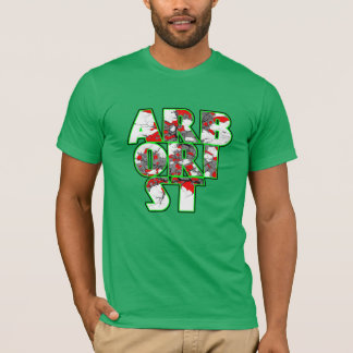Kunststof Cool, groen en rood tekstontwerp T-shirt