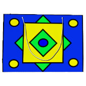 Kunststof design geschenktas groot cadeauzakje (Achterkant)