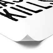 Kunststof doden: Stop vervuiling bespaart het mili Poster (Hoek)