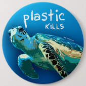 Kunststof doodt Ocean Turtle Button (Voorkant)