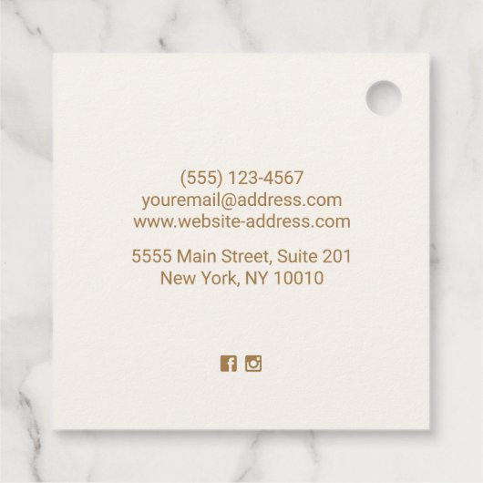 Kunststof en ontwerper bedankjes labels (Achterkant)