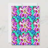 Kunststof Floral Boho Waterverf Uitnodigingsontwer Kaart (Achterkant)