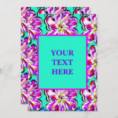 Kunststof Floral Boho Waterverf Uitnodigingsontwer Kaart (Voorkant / Achterkant)