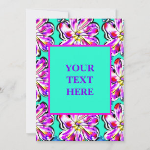 Kunststof Floral Boho Waterverf Uitnodigingsontwer Kaart