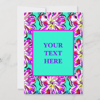 Kunststof Floral Boho Waterverf Uitnodigingsontwer Kaart