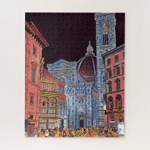 Kunststof Florence Italië Europa met Duomo