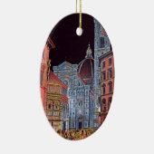 Kunststof Florence Italië Street Scene met Duomo Keramisch Ornament (Rechts)