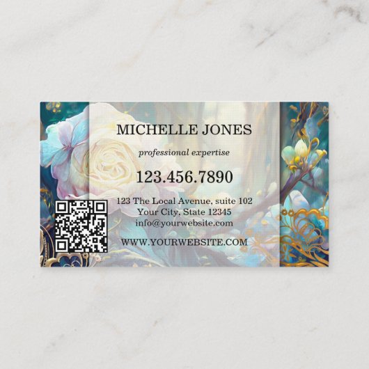 Kunststof Florence-Logo QR-code Visitekaartje (Achterkant)