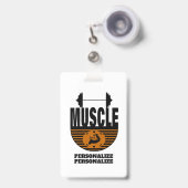 Kunststof GYM-badge verticaal Badge (Voorzijde met uittrekbare clip)