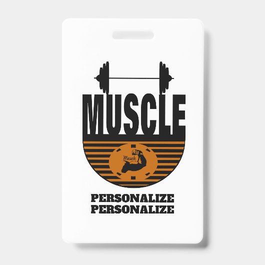 Kunststof GYM-badge verticaal Badge (Voorzijde)