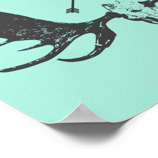 Kunststof jager / Boho-Poster Poster (Hoek)