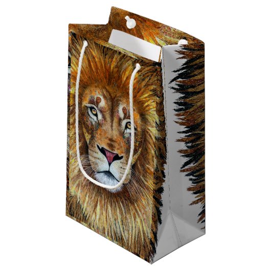 Kunststof leeuw. Cadeautasje (Voorkant Gekanteld)