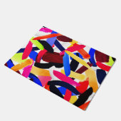 Kunststof levendige kleurrijke borstelexplosiekuns deurmat (Schuin)