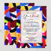 Kunststof levendige kleurrijke borstelexplosiekuns kaart (Voorkant / Achterkant)