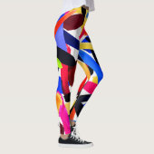 Kunststof levendige kleurrijke borstelexplosiekuns leggings (Rechts)