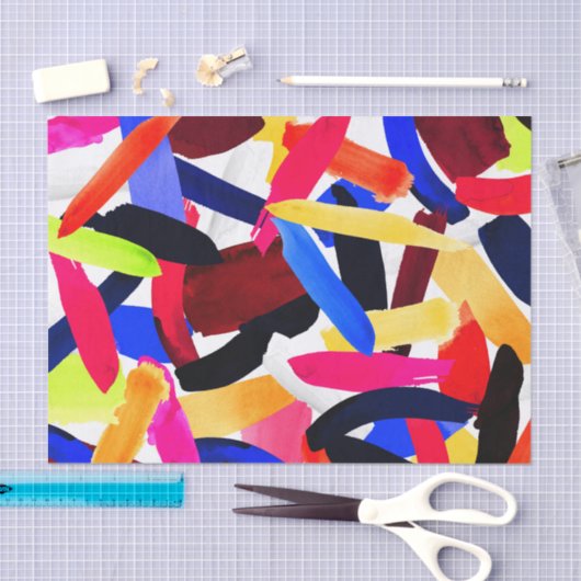 Kunststof levendige kleurrijke borstelexplosiekuns tissuepapier (Craft)