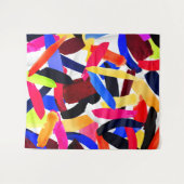 Kunststof levendige kleurrijke borstelexplosiekuns wandkleed (Voorkant (horizontaal))