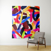 Kunststof levendige kleurrijke borstelexplosiekuns wandkleed (In situ)