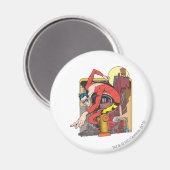 Kunststof Mannen vormen in de stad Magneet (Voorkant / Achterkant)