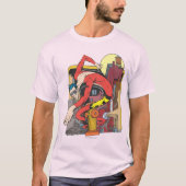 Kunststof Mannen vormen in de stad T-shirt (Voorkant)