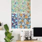 Kunststof nieuwe bloem  textielkunst poster (Thuiskantoor)