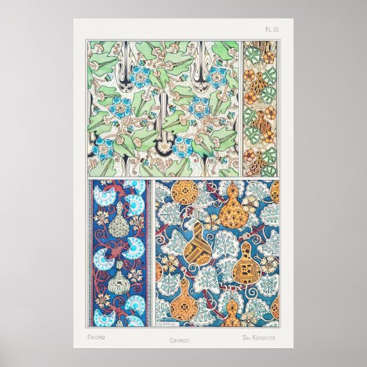 Kunststof nieuwe bloem  textielkunst poster (Voorkant)