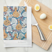 Kunststof nieuwe bloem  textielkunst theedoek (Quarter Fold)