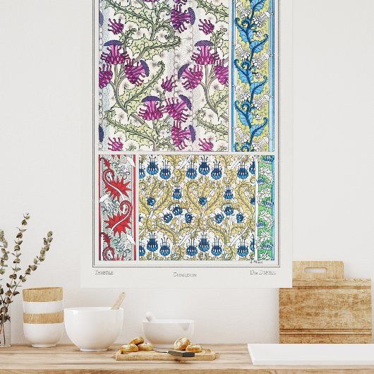 Kunststof nieuwe bloemen poster (Keuken)
