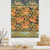 Kunststof nieuwe eekhoornvogel florale herfst poster (Keuken)