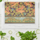 Kunststof nieuwe eekhoornvogel florale herfst theedoek (Gevouwen)