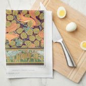 Kunststof nieuwe eekhoornvogel florale herfst theedoek (Quarter Fold)