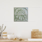 Kunststof nieuwe jugendstilbloem tegel kraakafwerk poster (Keuken)