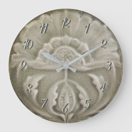 Kunststof nieuwe jugendstilbloemtegelafwerking grote klok (Voorkant)