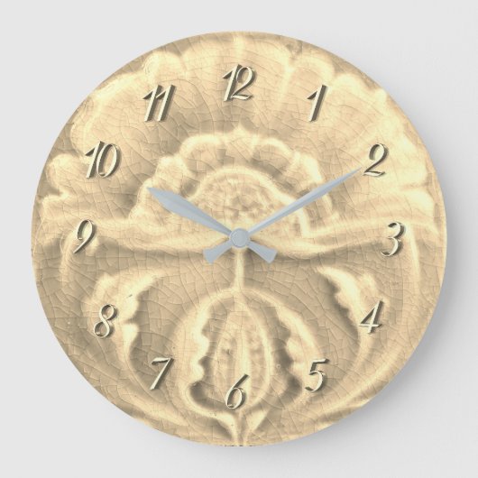 Kunststof nieuwe jugendstilbloemtegelafwerking grote klok (Voorkant)