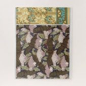 Kunststof nieuwe vleermuizen en kampanulas florale legpuzzel (Verticaal)