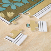 Kunststof nieuwe vleermuizen en kampanulas florale legpuzzel (Zijkant)