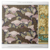 Kunststof nieuwe vleermuizen en kampanulas tegeltje (Voorkant)