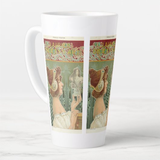 Kunststof nieuwe vrouw Frans art henri livemont Lo Latte Mok (Linkerhoek)