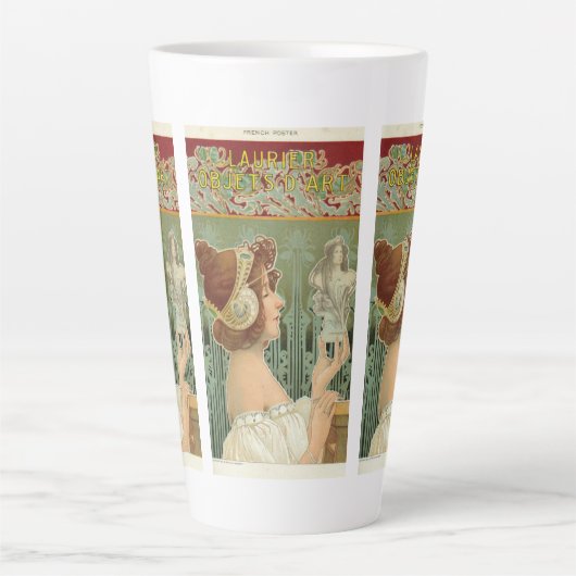 Kunststof nieuwe vrouw Frans art henri livemont Lo Latte Mok (Voorkant)