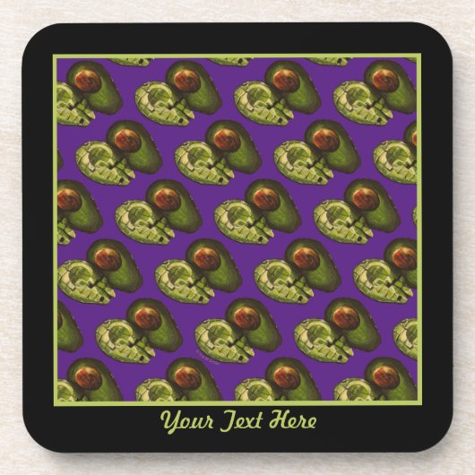 Kunststof Onderzetters van avocado's (Voorkant)