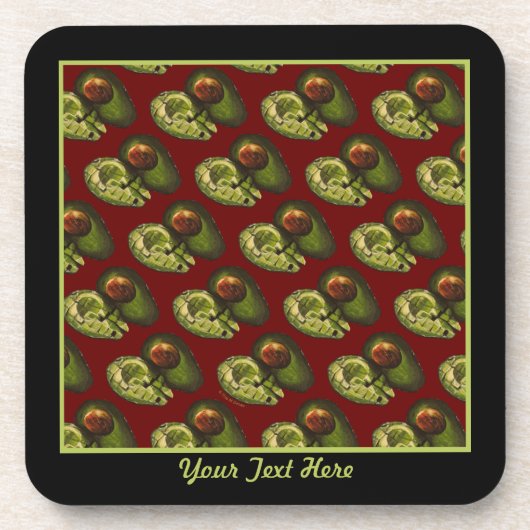 Kunststof Onderzetters van avocado's (Voorkant)