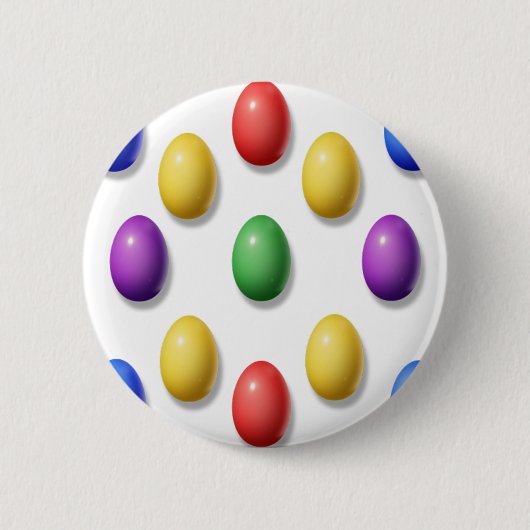 Kunststof paaseieren ronde button 5,7 cm (Voorkant)