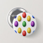 Kunststof paaseieren ronde button 5,7 cm (Voorkant /achterkant)