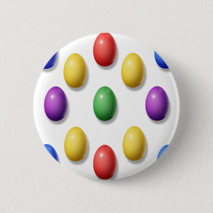 Kunststof paaseieren ronde button 5,7 cm