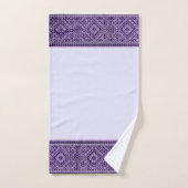 Kunststof patroon in paars bad handdoek (Handdoek)