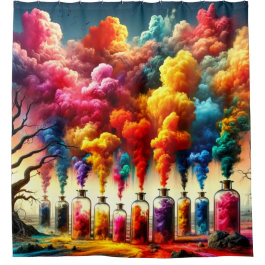 Kunststof Potion Design Douchegordijn (Voorkant)